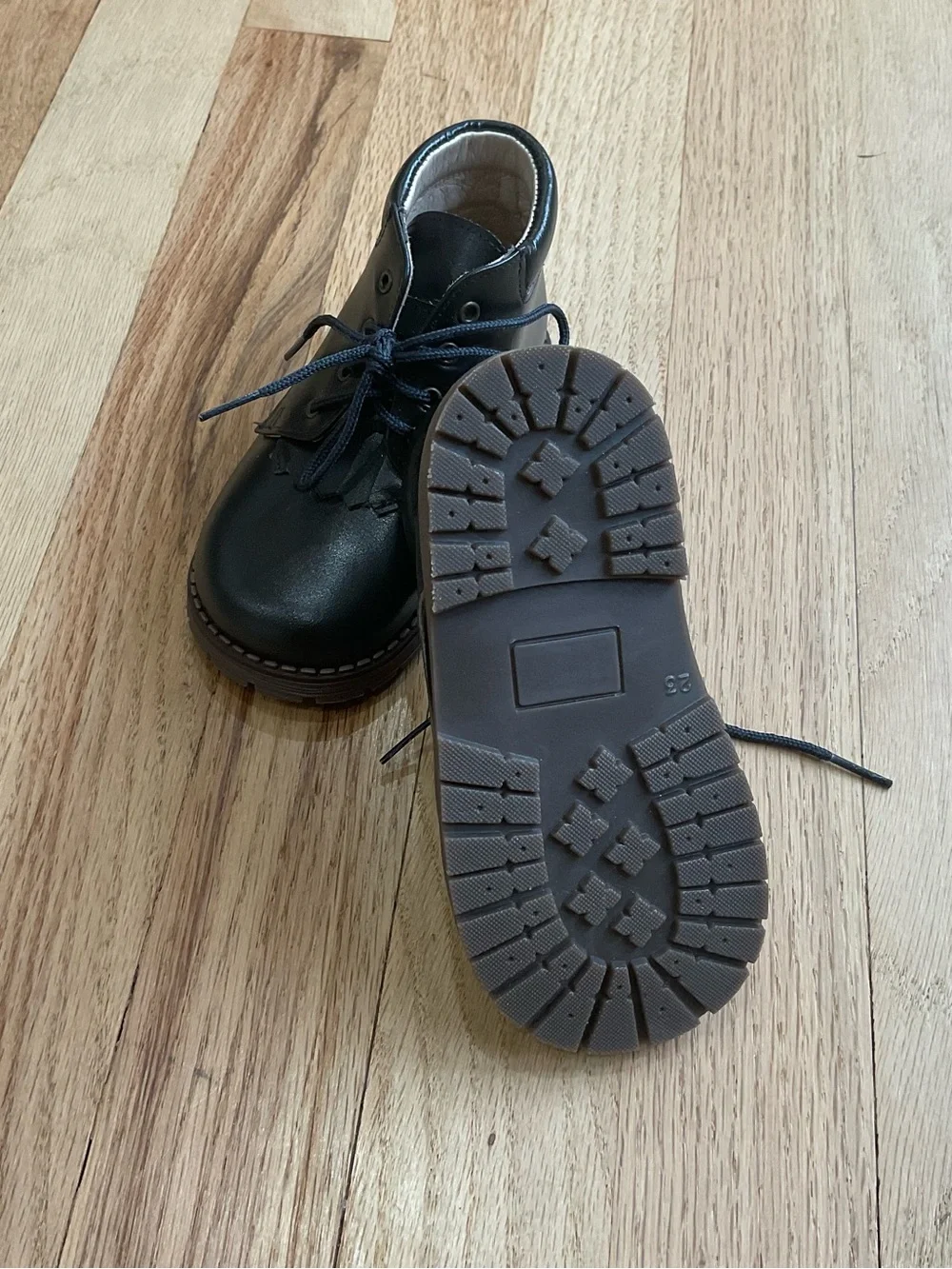 Luccini Kids Lace-Up Leather Shoes
